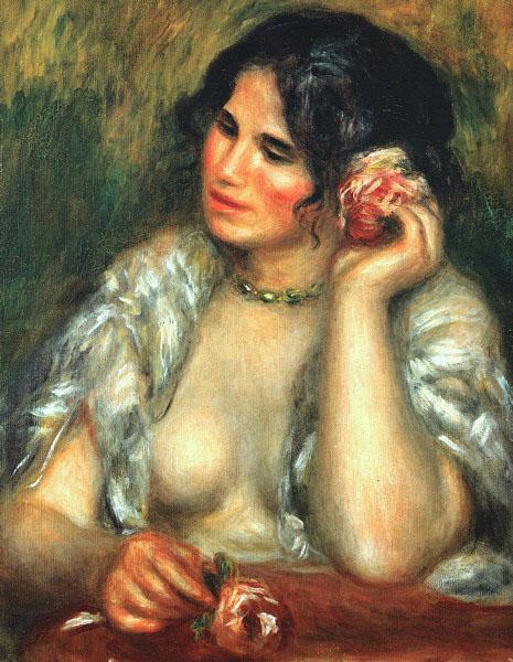 Pierre Renoir Gabrielle with a Rose oil painting image